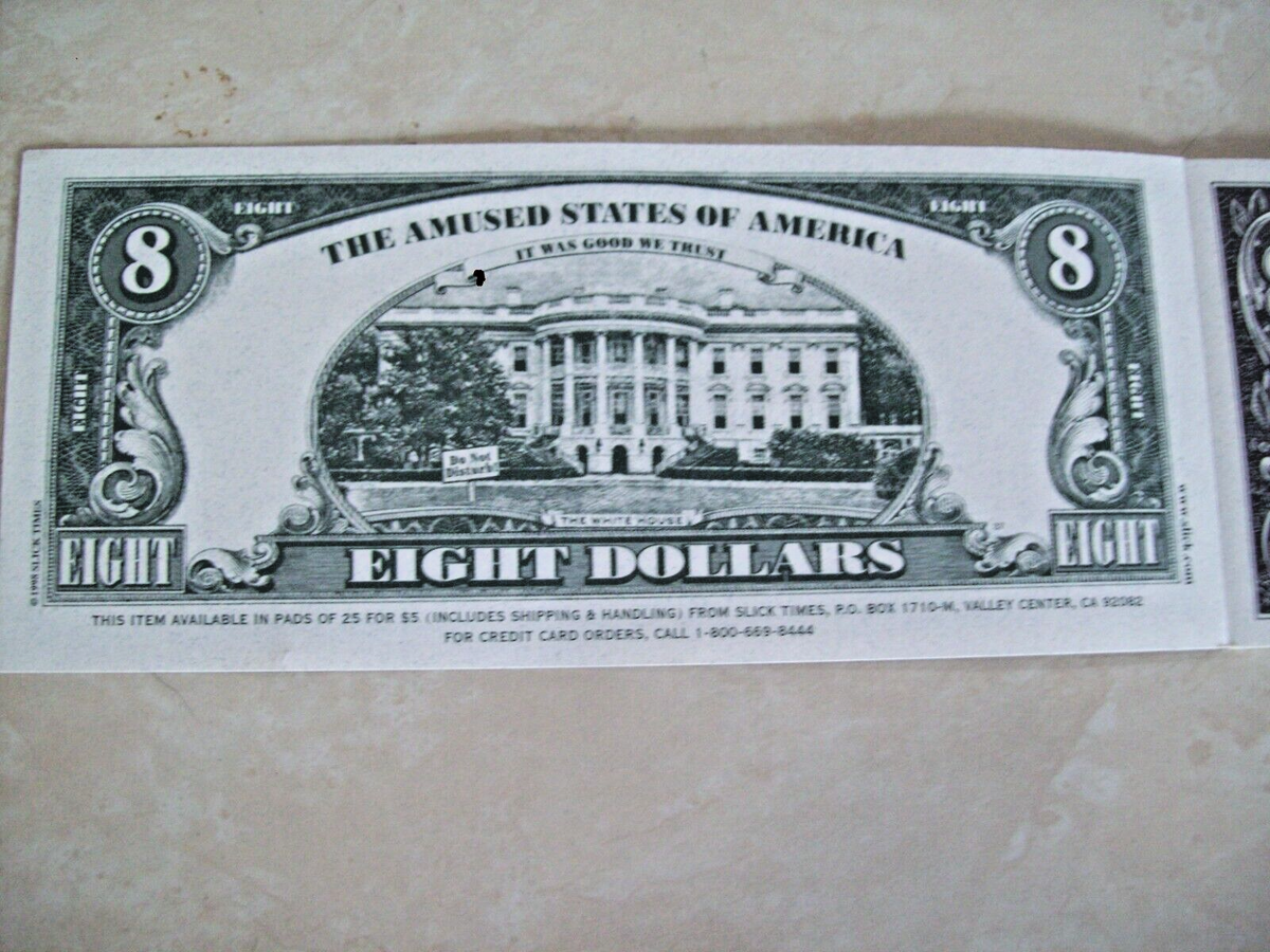 8 - Monica Lewinsky $8 bill 