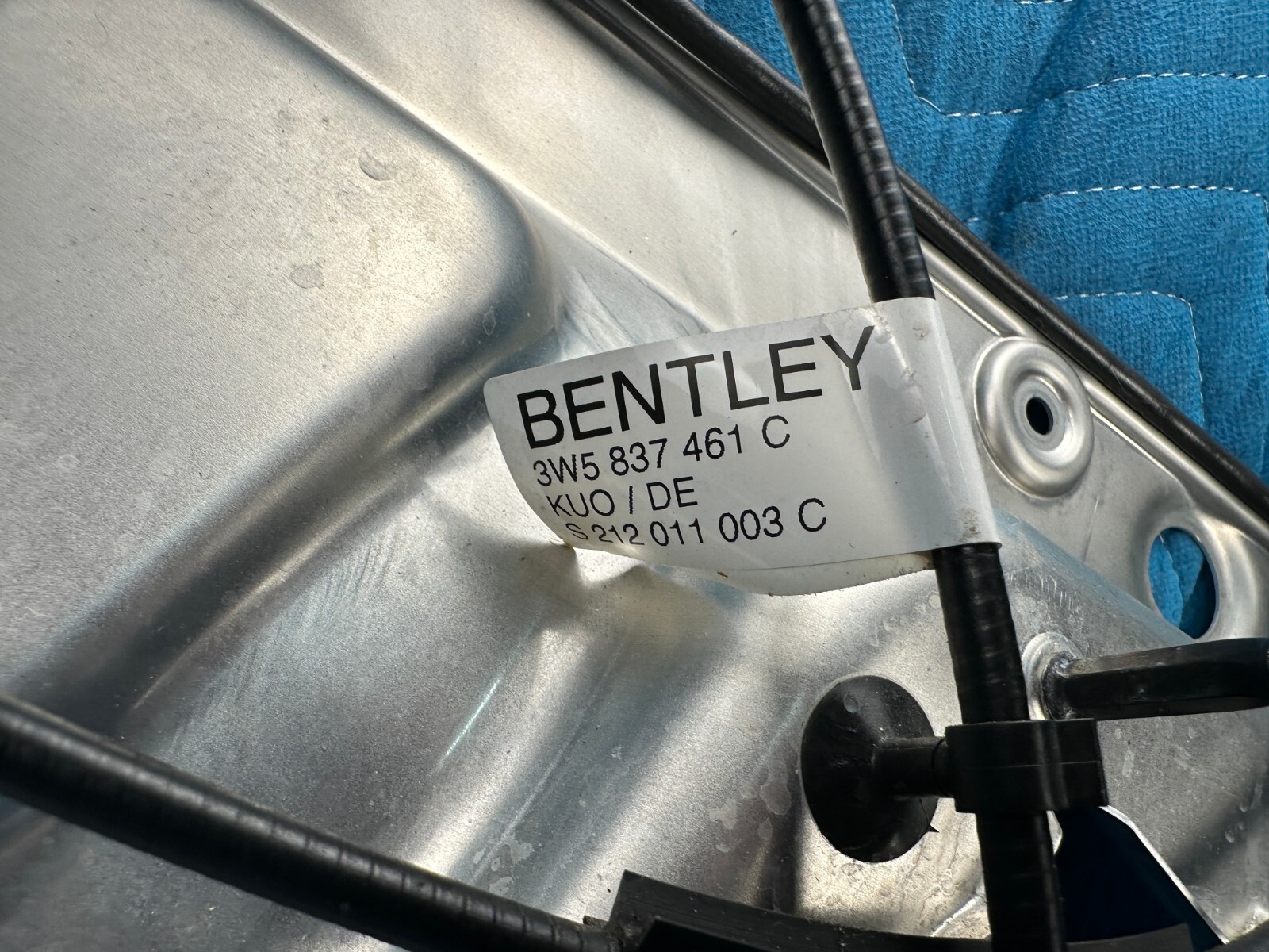 Bentley Flying Spur Front Driver's Door Window Regulator w/Carrier 2006-2012 OEM