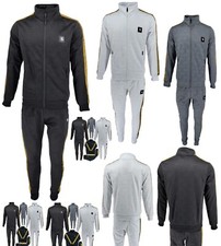 Mens TIM Tracksuit Set Bottoms Full Zip Jacket Trousers Pants Casual Wear S-5XL