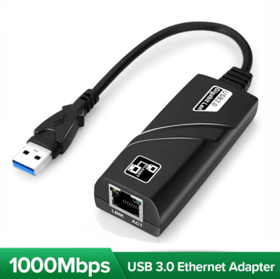 USB 3.0 Gigabit Ethernet LAN RJ45 Adapter 1000Mbps Network Adapter For PC Mac