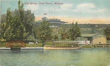 Postcard 1908 Michigan South Haven Cold Springs Payne Printing roadside 22-12732