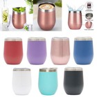 12oz Wine Tumbler Double Wall Vacuum Insulated Cup Stainless Steel Stemless Mug