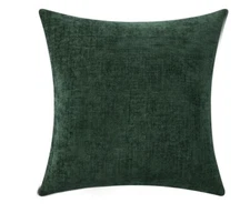 MIULEE 20" x 20" Dark Spring Green Soft Chenille Pillow Cover