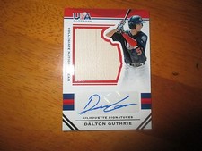 DALTON GUTHRIE 2017 Panini Stars & Stripes USA Baseball GU Bat Autograph #1/99