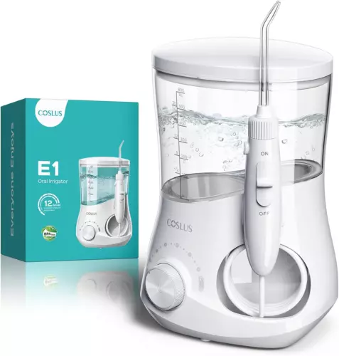 Water Flosser, Water Dental Flosser Teeth Pick, COSLUS 12 Settings Pressure Prof