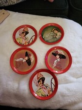 Set of 5 Vintage  Coca-Cola Tin Metal Ashtray