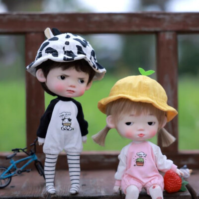 Full Set 1/6 BJD Resin Joint Doll Lovely Girl Boy with Face Makeup Clothes Gift