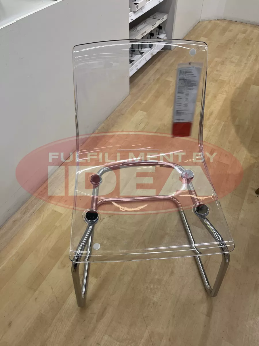 TOBIAS Chaise, transparent, chromé - IKEA