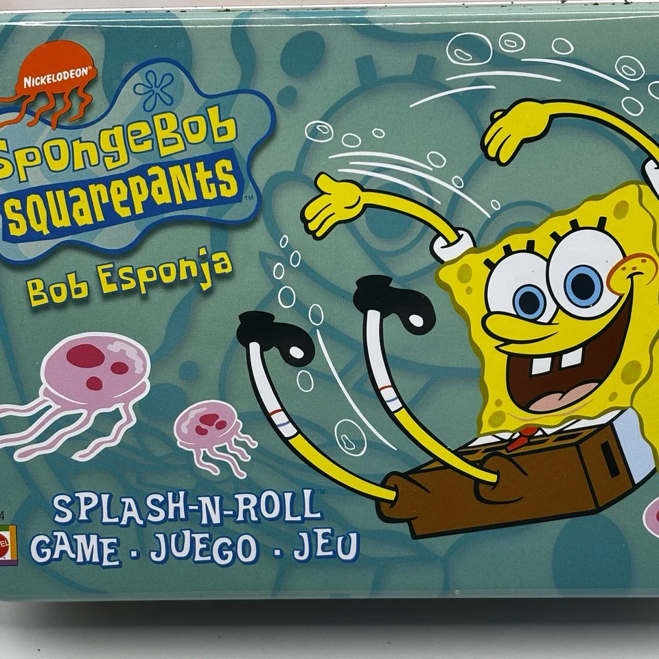 Bob Esponja Pantalones Cuadrados Splash-N-Roll 2002 Juego Mattel con Tin Nickeloden Foto 2 de 4