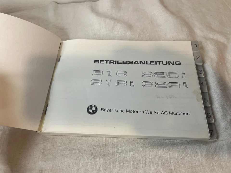 LIBRETTO USO E MANUTENZIONE BMW SERIE 3 DEL 1984 AUTO EPOCA TEDESCO - Immagine 4 di 4