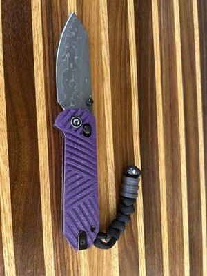 Civivi Yonder Damascus Blade With Purple Scales And Lanyard