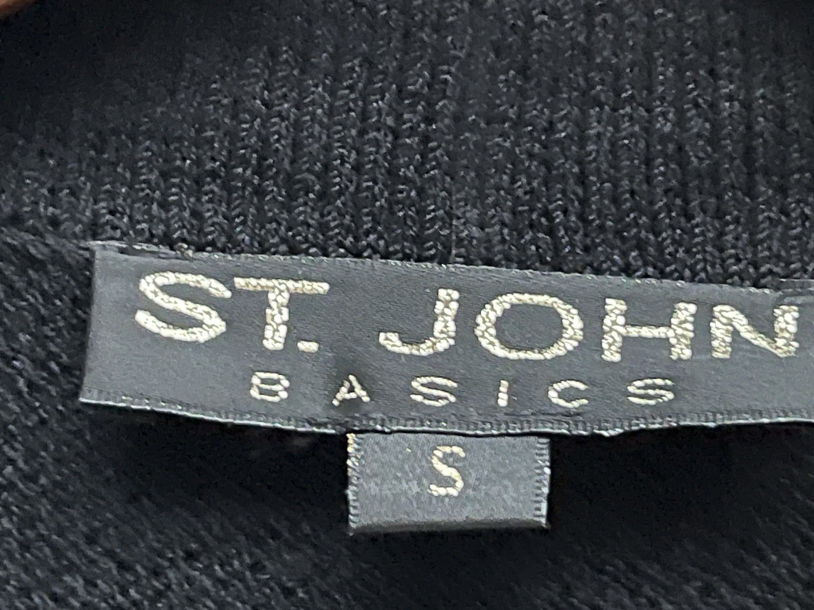 St John Basic Black Gold Hardware Wool Santana Kn… - image 3