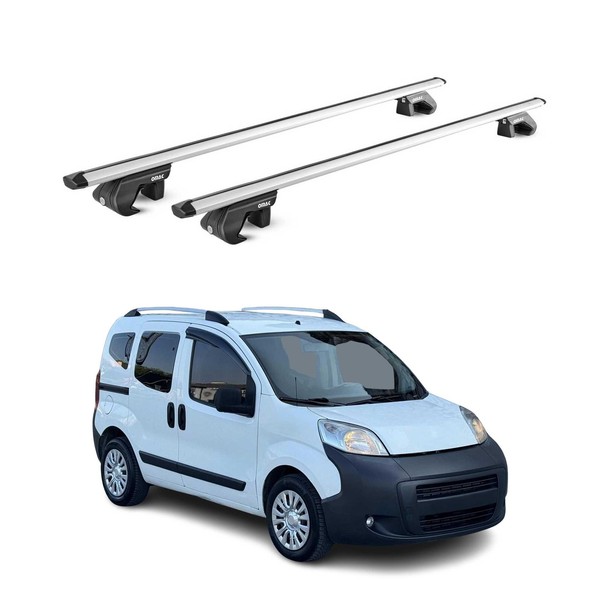 DachträGer GrundtäGer FüR Peugeot Bipper 2007-2017 3-5 TüR 90Kg Alu Grau 2X ABE-image