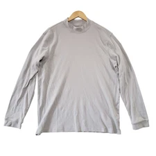 Croft & Barrow Mens Gray Long-Sleeve Mock Neck Shirt XL Comfortable Normcore