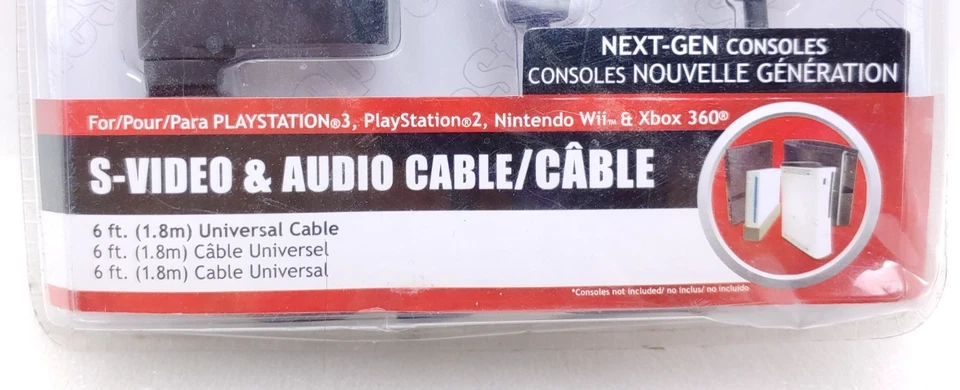 GameStop S-Video And Audio Cable For PS2, PS3, Nintendo Wii & Xbox 360 New - Image 4 of 4