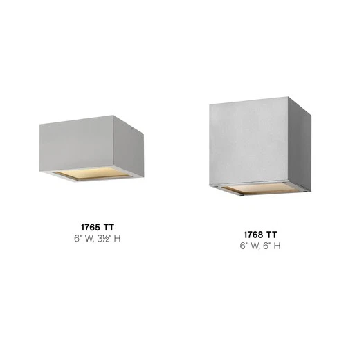 Hinkley Lighting 1768 Black Kube 8 Watt 6"H Integrated Led Outdoor Wall Sconce - Picture 2 of 9