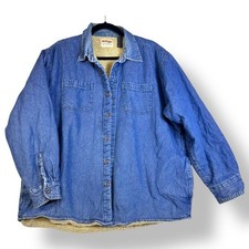 VTG Wrangler Men's XL Sherpa Lined Denim Shirt Jacket Trucker