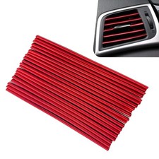 Car Air Conditioner Vent Trim Decoration Strips, Waterproof Bendable 20 PCS Red
