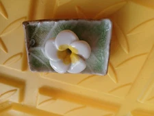 VINTAGE PORCELAIN TRINKET TRAY 1.5 X 2 INCHES DELICATE MADE IN THAILAND