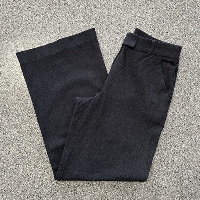 Express Editor Pants Womens 4R 28x29 Mid Rise Relaxed Trousers Wide Leg Grey
