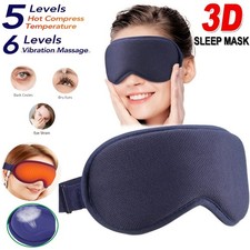 5 Heat Levels Heated Eye Mask with 6 Vibration Modes USB Electric Steam Eye Mask