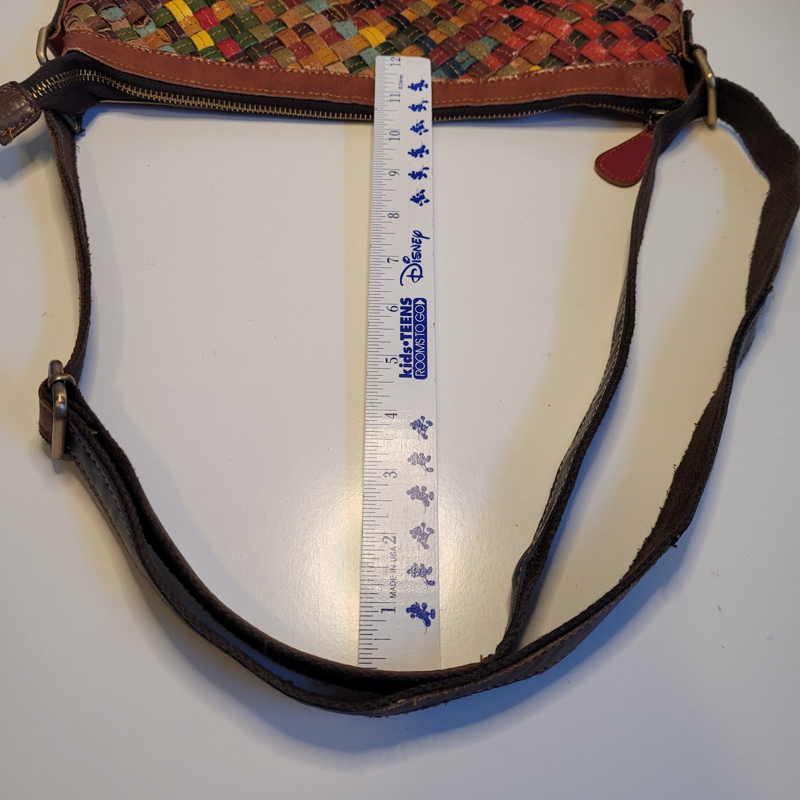 Ameri Leather Woven Shoulder Bag Stella Multicolo… - image 6