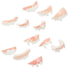 24 Pcs PVC Halloween Funny Fangs Teeth Costume Dentures for Party