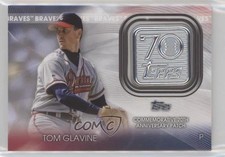2021 Update Topps 70th Anniversary Manufactured Logo Tom Glavine Patch HOF 0l2