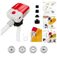 Durable Fuel Transfer Pump with Auto-Stop 4 Adapters for Gas, Diesel, Kerosene