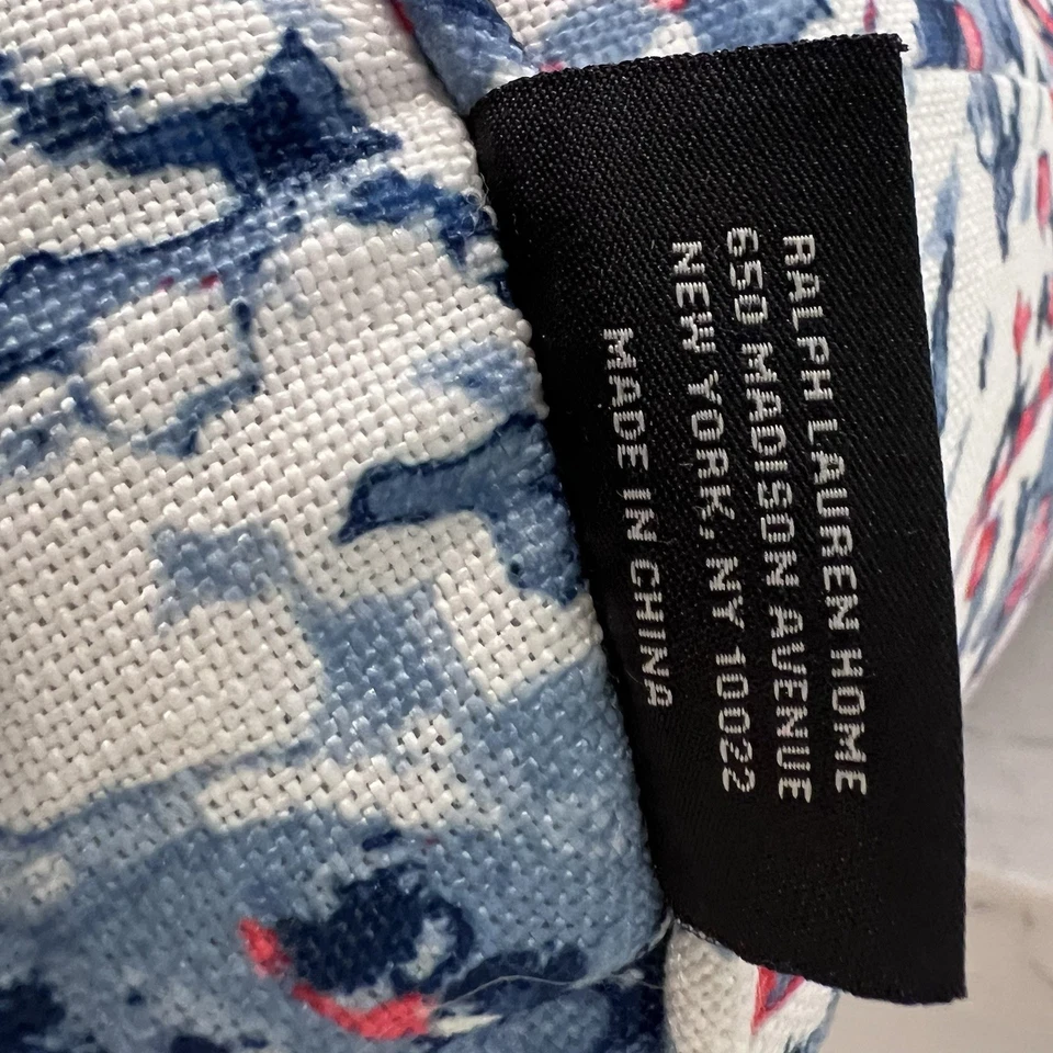 2 Almohadas Decorativas Lauren Ralph Lauren Interior Exterior Azul/Rosa 20x7 Foto 4 de 4