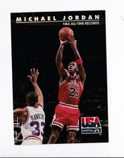 1992 Skybox USA Basketball NBA All-Time Records Michael Jordan Bulls #45