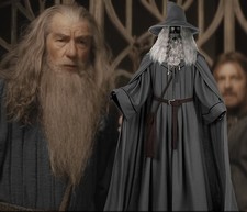 LOTR Gandalf Costume The Lord of the Rings Wizard Outfit Suit Cosplay Halloween