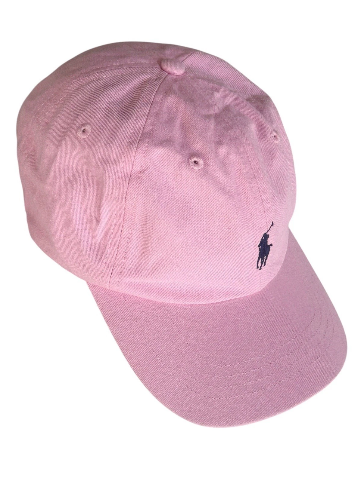 Polo Ralph Lauren Baseball Cap Pink Navy Pony Cotton Twill Chino Genuine O/S