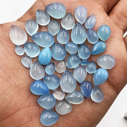 Lot De Cabochons En Calcédoine Naturelle – 3 à 5 Pièces, Pierres Polies, Couleur Multicolore