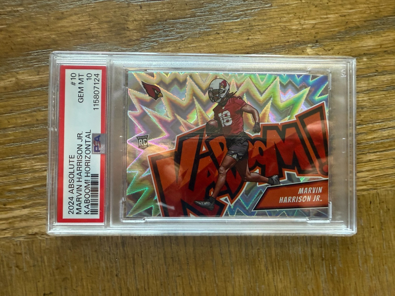 Marvin Harrison Jr. Panini Absolute Kaboom! Horizontal #10 Green 1/1