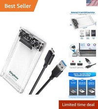 Sleek 2.5 inch SATA III External Hard Drive Caddy - Fast Data Transfer Included