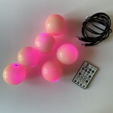 6x LED Ball iBall RGB-IR von K8 inkl. Ladekabel + Remote Control