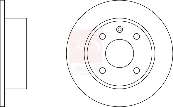 2x Par de Discos de Freio Sólidos Compatível com FORD ESCORT Mk3, Mk4 1.3 Frontal 80 a 90 239mm Conjunto - Imagem 2 de 4