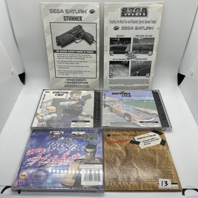 Sega Saturn Model 1 Console 3D Controller 18 Games Lot Dark Savior, Nights, Bug!