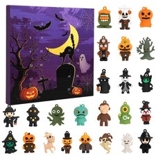 Halloween Advent Calendar 2026 New Blind Box Velvet Fabric Scary Design Gift