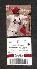 SEPTEMBER 24, 2009 MIL BREWERS @ ST. LOUIS CARDINALS FULL TICKET, MATT ADAMS PIC