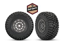 Traxxas 10870-GRAY - 1.4" Gray Wheels w/ BFG Mud-Terrain Tires 2  Mini Slash 