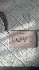 Michael Kors LOVE Studded Pink Wristlet Women's Wallet with Strap