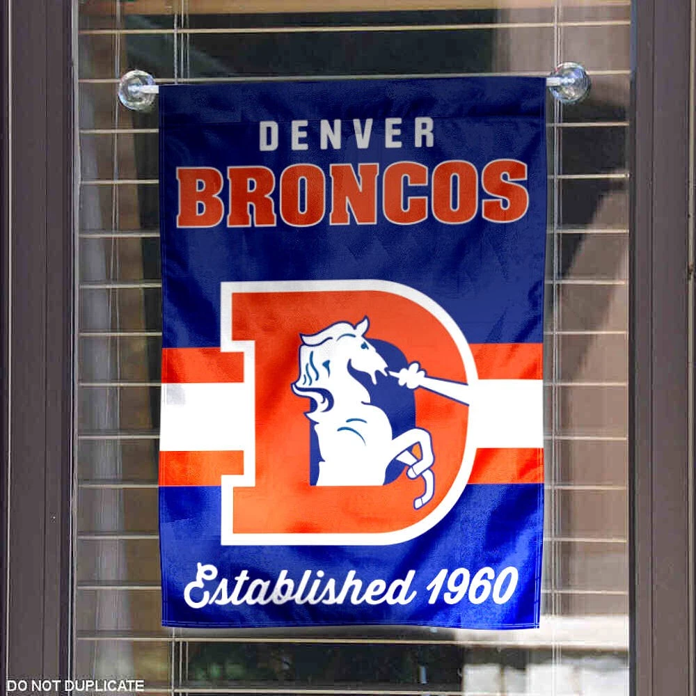 Denver Broncos Throwback Retro Vintage Garden Yard Banner Flag