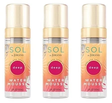 Pack 3 SOL by Jergens Sunless Tanning Water Mousse, Deep, 5 fl oz