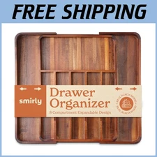 Adjustable Bamboo Utensil Holder - Kitchen Drawer Dividers