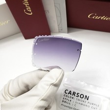 Cartier Custom Diamond Cut Replacement Lenses For BIG C CT0092O C Decor Glasses