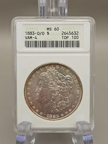 1883-O/O Morgan Silver Dollar $1 - NGC MS60 - VAM-4 Top 100