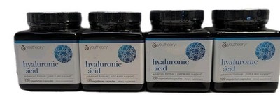 (4) Youtheory Hyaluronic Acid Advanced Formula Joint 120 Capsules Each 04/2026+