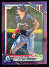 2024 Bowman Chrome Draft WALKER JENKINS #BCP-204 PURPLE REFRACTOR #/250 Twins SP